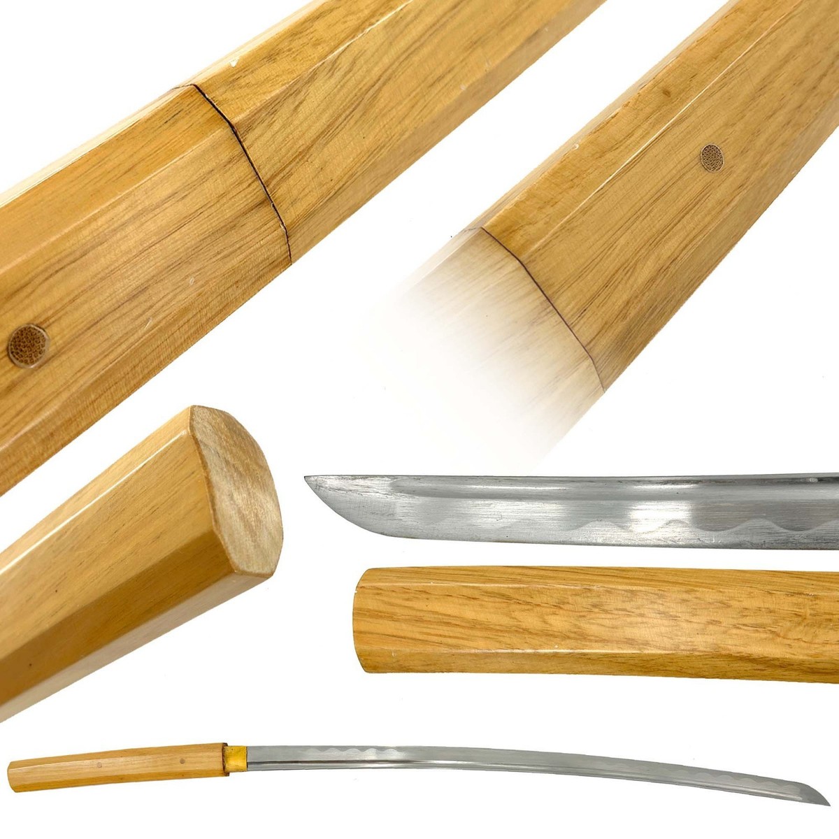 Handmade Traditional Wooden Shirisya Katana - with a 1060 Metal