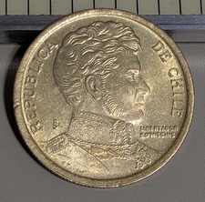 2003 Chile 10 Peso Almost Uncirculated KM# 228.2