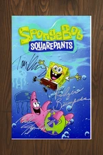 SPONGEBOB SQUAREPANTS Signed Movie Poster 11x17 with COA - Authentic