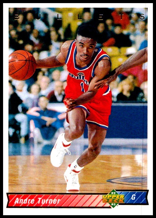 1992 Andre Turner Upper Deck Basketball #25b Washington Bullets