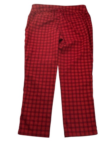 Croft Barrow Women's Plus Size 18 Effortless Stretch Elastic Waist Plaid Pants - Picture 2 of 24