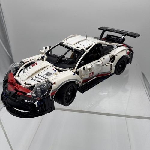 S203 Porsche 911 RSR Lego Technic White Red Porsche Design Assembled No OVP - Picture 11 of 13