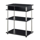Convenience Concepts Designs2Go No Tools Printer Stand with Shelves Black