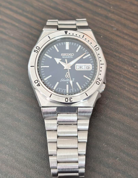 Used Rare] SEIKO Silver Wave Z Diver Watch 39mm Vintage 7456-7040