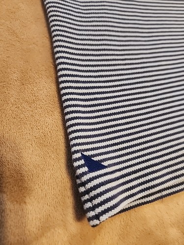 Untuckit mens polo shirt XL Blue stripe Cotton Spandex short sleeve - Picture 4 of 7