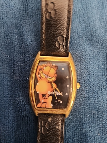 Vintage Paws Garfield Watch Unisex Gold Tone Untested - Picture 1 of 4