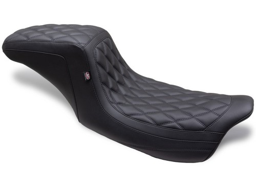 Mustang 08-24 HD FL Touring Double Diamond Squareback 1PC Seat - Black - Foto 1 di 2