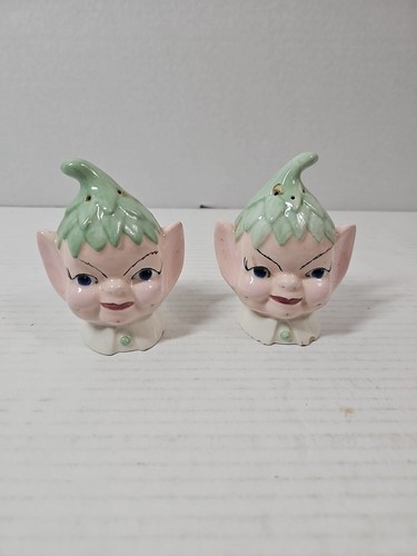 Vintage Pixie Elfe Salz und Pfefferstreuer Posten # 1010 - Bild 1 von 13