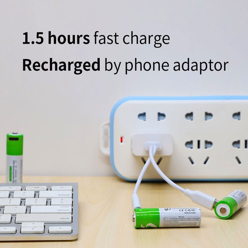 2/8x 1.5V AAA Akku lithium-ionen Battery 750mWh 1200x p.USB aufladbar Charger - Bild 8 von 10