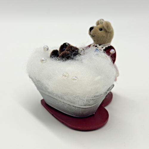 Welt der Miniaturbären "Badezeit" Szene von Marie Fuertes 3" mit Etui - Bild 3 von 5