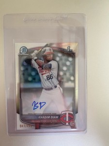2025 Bowman - KHADIM DIAW - Chrome 1st Refractor AUTO #47/499 SP Twins #CPA-KDW