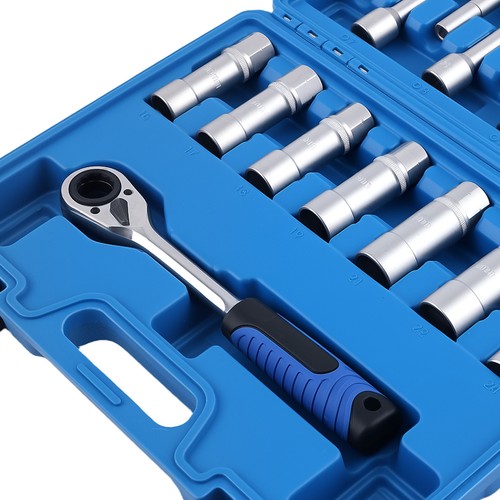 Stoßdämpfer Federbein Domlager Werkzeug Satz Wechsel Steckschlüssel 1/2" 18-tlg. - Bild 6 von 12