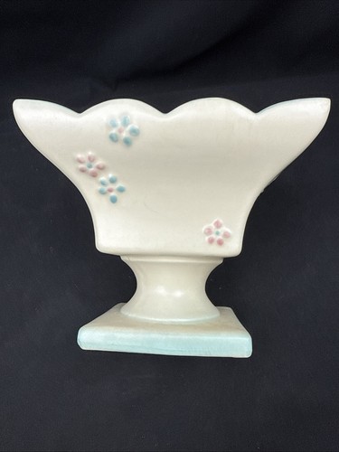 HULL POTTERY Butterfly & Daisy Pedastal Compote Dish B6 #56 MCM VTG - Picture 9 of 12