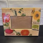 Dolce Mia Handmade Photo Frame Vintage Seed Can Labels Country Garden 9.5x7.5