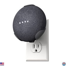 PowerClip Wall Mount for Google Nest Mini Charcoal - Space-Saving Hub 2nd Gen
