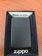 Zippo Windproof Lighter Classic Plain Matte Black Finish (218)