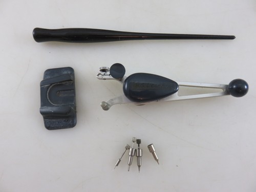 K&E Keuffel & Esser Leroy Vorlage Schriftzug Set Kit Zeichenwerkzeuge im Holzkoffer - Bild 18 von 23