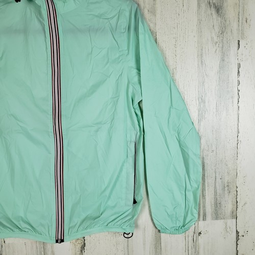 NWOT Peekaboo Beans Mint Green Full Zip Windbreaker Jacket Unisex Size XS - Picture 4 of 12