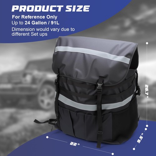 Tocsho Spare Tire Trash Bag, Heavy Duty Truck Tailgate Trash Bag, Offroad Sto... - Picture 2 of 7