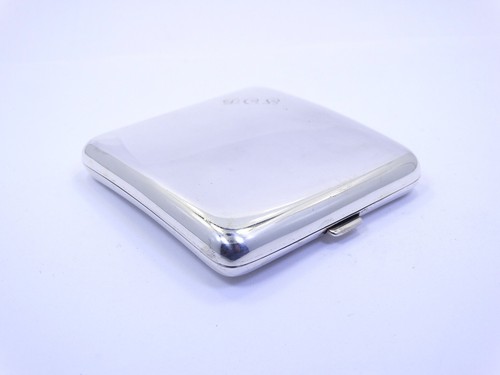 Art Deco 1925 ADIE BROS. "A" Sterling Silver Cigarette Case Holder Box 104g - Picture 6 of 10