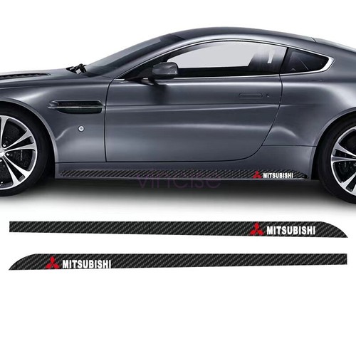 NEW HOT 2Pcs Car Door Side Stripe Skirt Sticker Waist Line Body Vinyl Decal Wrap