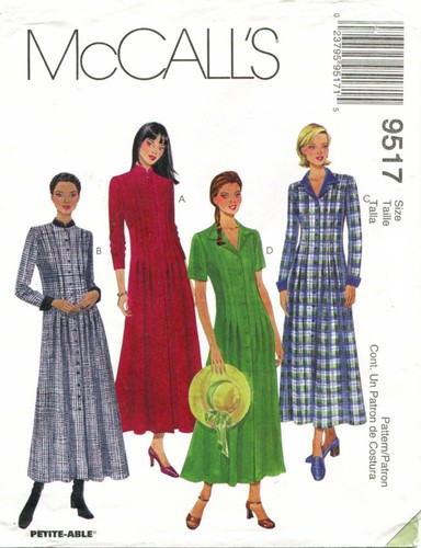 McCall's 9517 Dress Misses Front Button Sewing Pattern Uncut