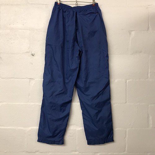 Vintage Foot Locker Blue Nylon Joggers Men's Size L Lined Track Pants Retro 90's - Picture 5 of 8