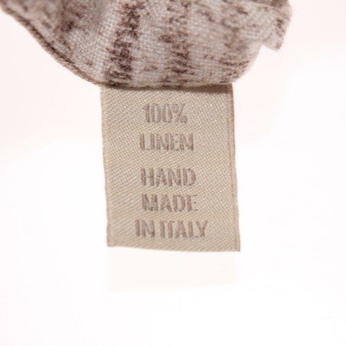 Paolo Albizzati NWT Neck Tie in Light Brown / Beige / Orange Plaid 100% Linen - Picture 10 of 10