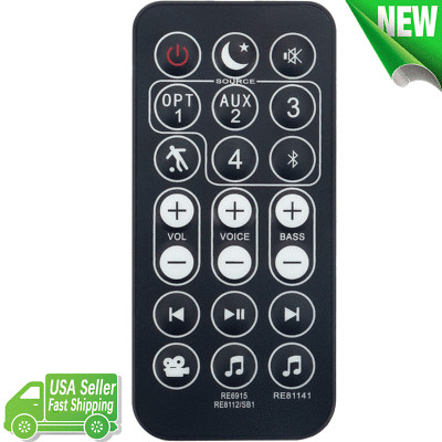 Replace Remote Control for Polk Sound Bar System RE6915-1 RE8114-1 RE8112-1 SB1+