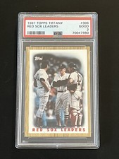 1987 Topps Tiffany Red Sox Leaders Seaver #306 PSA 2