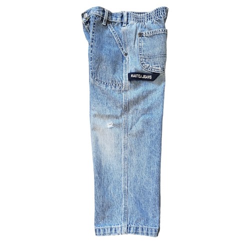 Vintage Nautica Jeans Carpenter Jeans Boys 4T Loose Fit Blue Denim Jeans - Picture 4 of 16