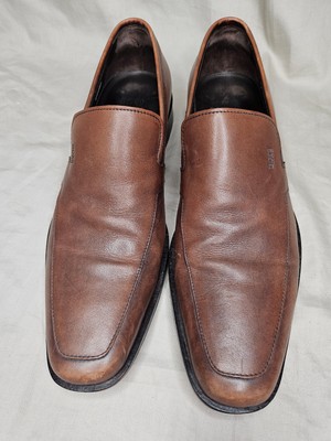 Hugo Boss Slip On Loafers Mens SZ 12 Brown Leather Apron  display picture 1