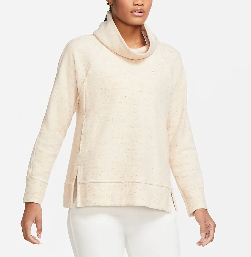 Nike Women Therma Oatmeal Heather Mock 