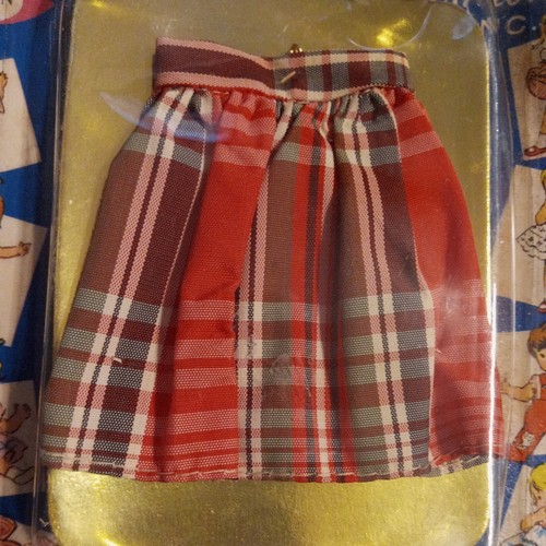 NOS 60s,70s Shillman "Around the clock fashions" Plaid Skirt & Chain Belt - Picture 6 of 7