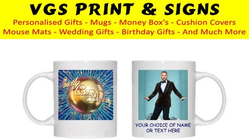NEIL JONES STRICTLY COME DANCING PERSONALISED WHITE MUG FAST POSTAGE - Picture 3 of 4