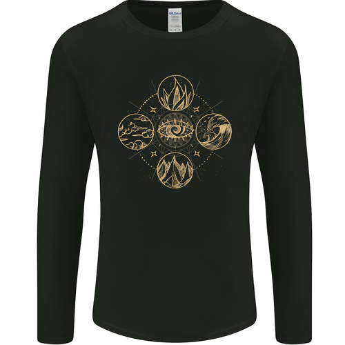 Celestial Elements Astrology Star Sign Mens Long Sleeve T-Shirt - 第 9/43 張圖片