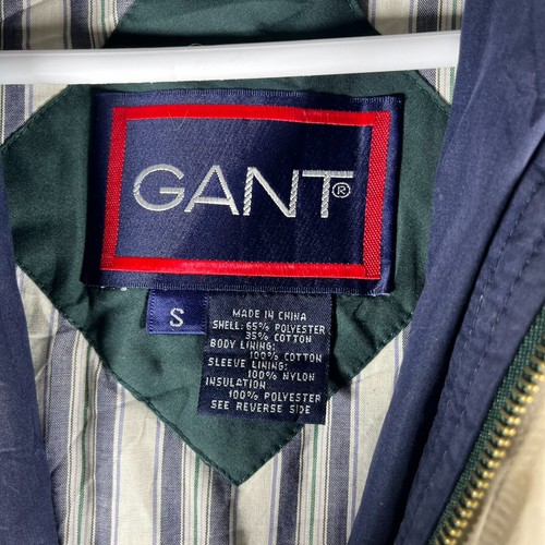 Vintage Gant Mens Jacket Green Long Sleeve Full Zip Pockets Size S Polyester - Picture 8 of 15