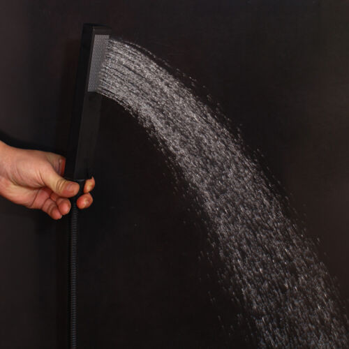 Bathroom 8 Inch Shower Faucet Set Head & Hand Spray 6 Massage Jets Mixer Taps - Picture 11 of 12