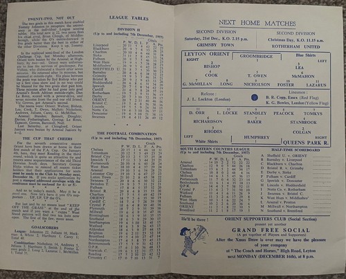 Leyton Orient Reserves v Queens Park Rangers Reserves 14th December 1957 - Picture 2 of 3