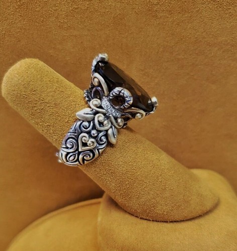 Barbara Bixby Couture Cinnamon and Diamond Ring Size 6 1/2 - Picture 3 of 4