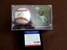JEFF KENT 4 X SILVER SLUGGER ASTROS GIANTS SIGNED AUTO ONL BASEBALL CASE PSA/DNA