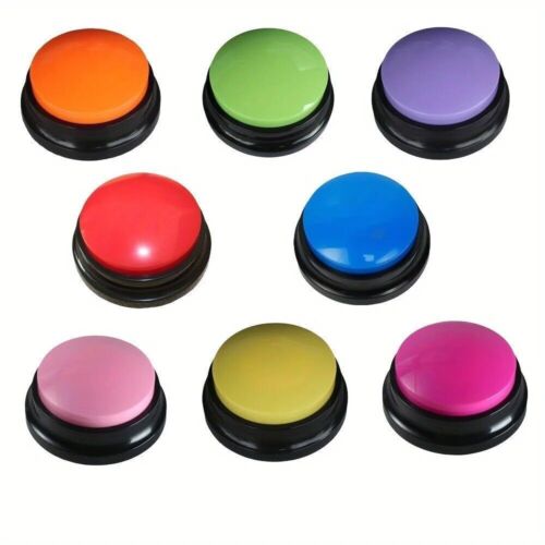 Botón de grabación de voz de 4 colores botones para perro para comunicación entrenamiento de mascotas nuevo - Imagen 6 de 10