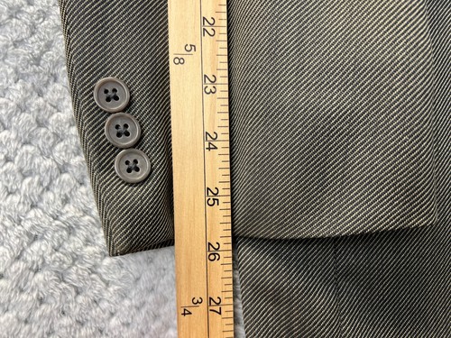 Tallia Uomo Mens Jacket Suit Coat Vintage 100% Wool Gabardine Sz 44L Academia - Picture 17 of 21