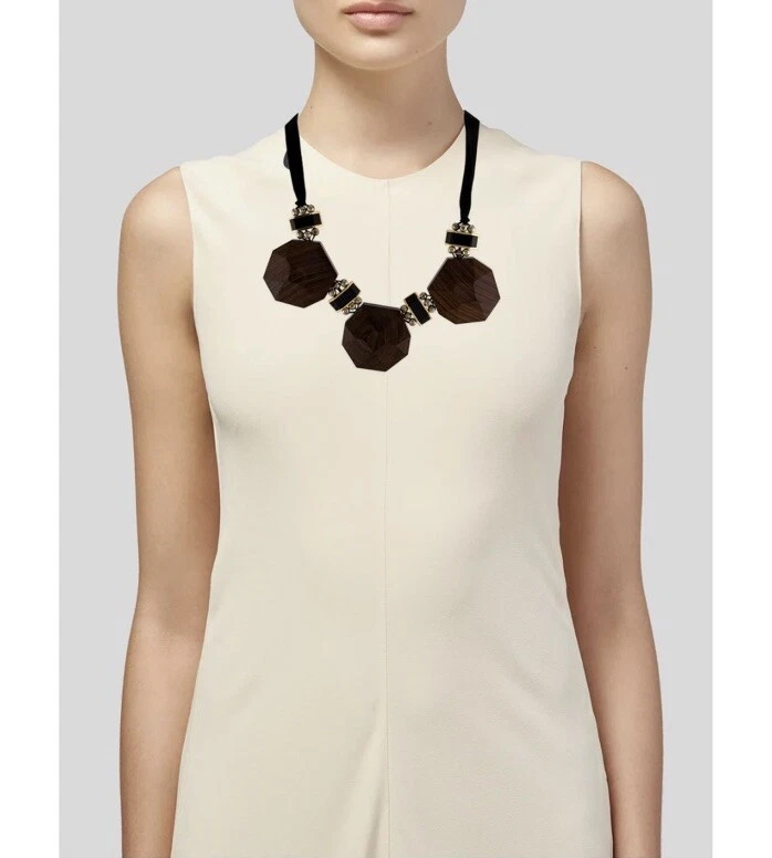 Precioso collar vintage Marni rosa Reslin con cintas de seda Foto 2 de 4