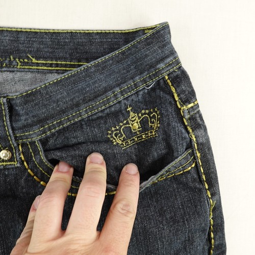Vintage Red Ape Jeans Mens 40 Blue Denim Embroidered Baggy Hip Hop Skater Y2K ^ - Picture 5 of 20