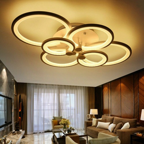 Acrylic Chandelier Light Ceiling Lamp Modern LED Living Room Bedroom Lamp+Remote - Picture 3 of 46