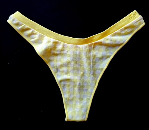 Victoria’s Secret PINK Limited Edition BLING Wink Strappy Thong Panty Yellow - S - Picture 1 of 4