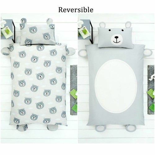 Kids Duvet Cover Set Animal Shape Reversible Bedding Quilt & Pillow cases Single - Picture 16 of 39