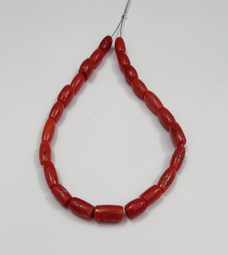 Cuentas de coral rojo italiano natural cuentas de tambor de coral cuentas de coral piedras preciosas sueltas - Imagen 7 de 9