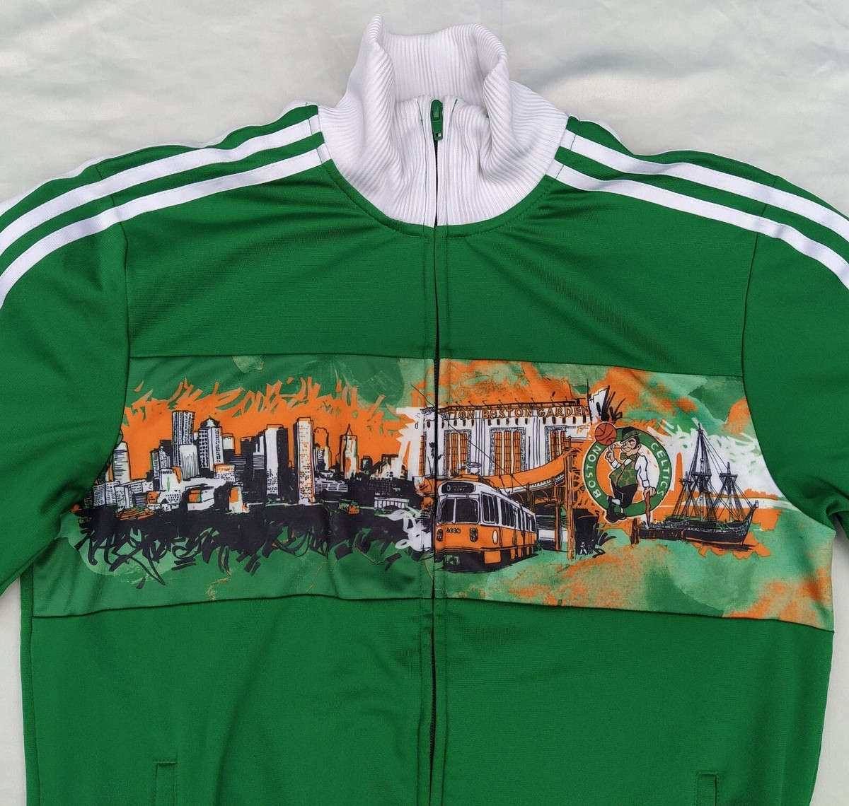 Adidas Originals men track top jacket NBA Boston Celtics